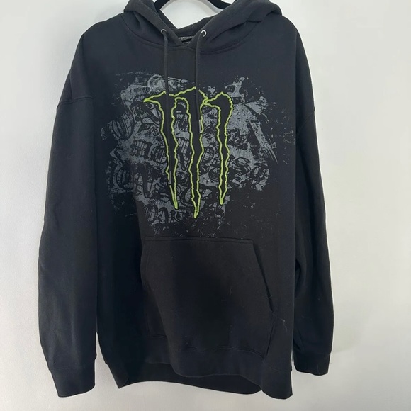 Gildan | Shirts | Monster Energy Drink Black Green Mens Hoodie Pullover  Sweatshirt Size Xl | Poshmark